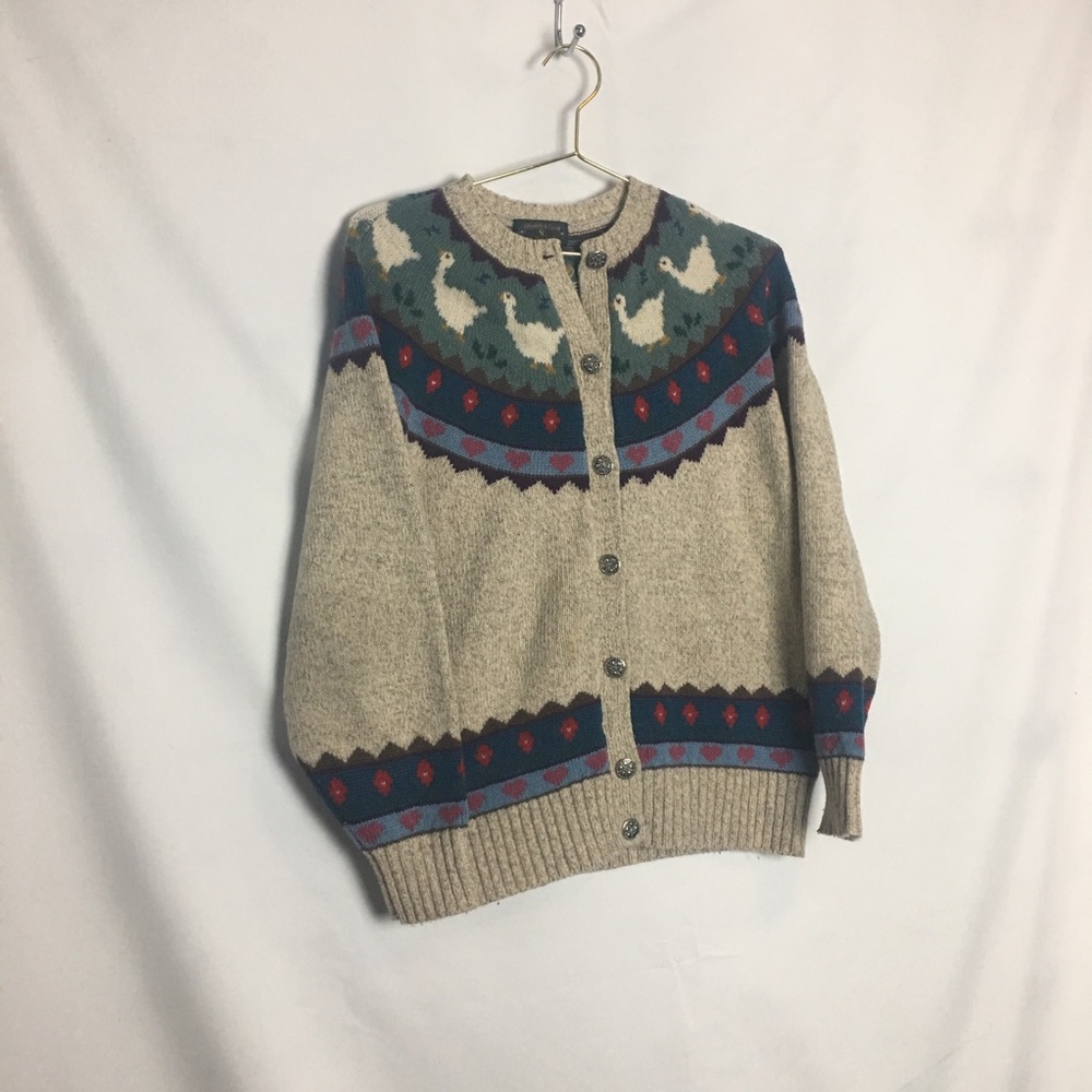 90s Vintage Oversized Slouchy Cardigan Sweater - Picture 2 of 8